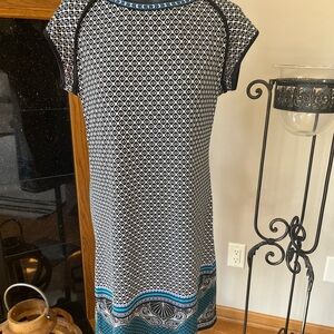 Black and Blue Patterned Dress